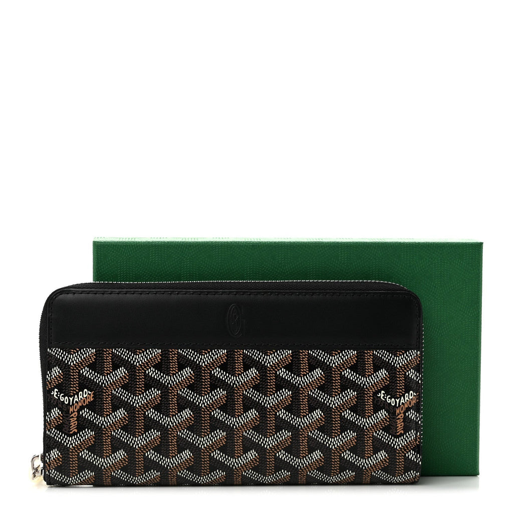 GOYARD Goyardine Matignon GM Zip-Around Wallet - Black