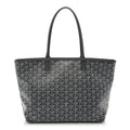 GOYARD Artois PM Tote Bag – Grey Chevron Canvas & Leather Trim