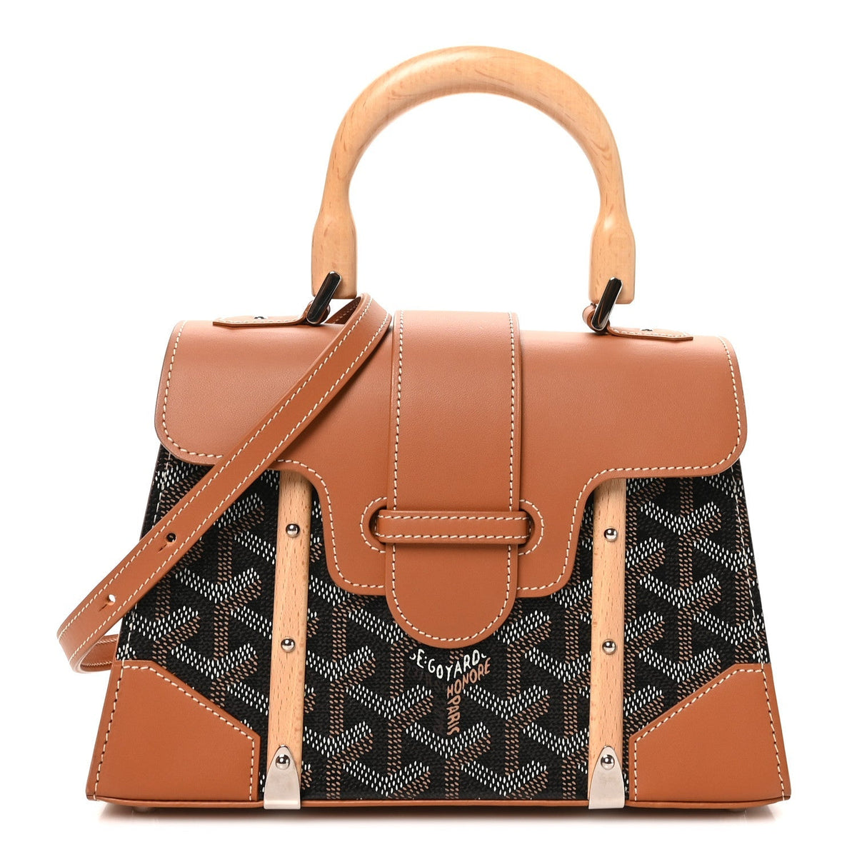 GOYARD Goyardine Structure Mini Saigon Bag – Black & Gold