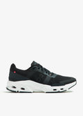 On Black Mesh Sneakers with White Cutout Sole