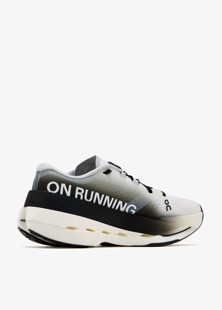 On White and Black Gradient Sneakers with Cream Sole