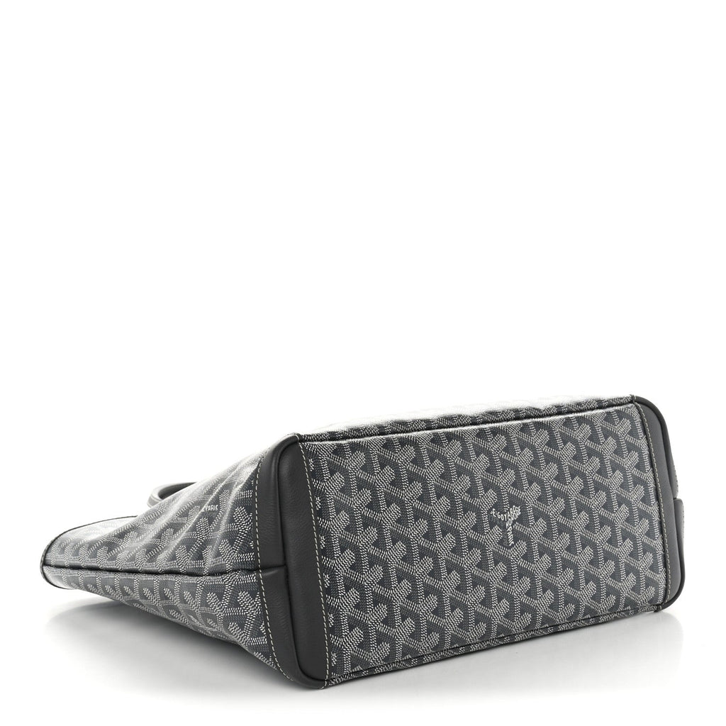 GOYARD Artois PM Tote Bag – Grey Chevron Canvas & Leather Trim