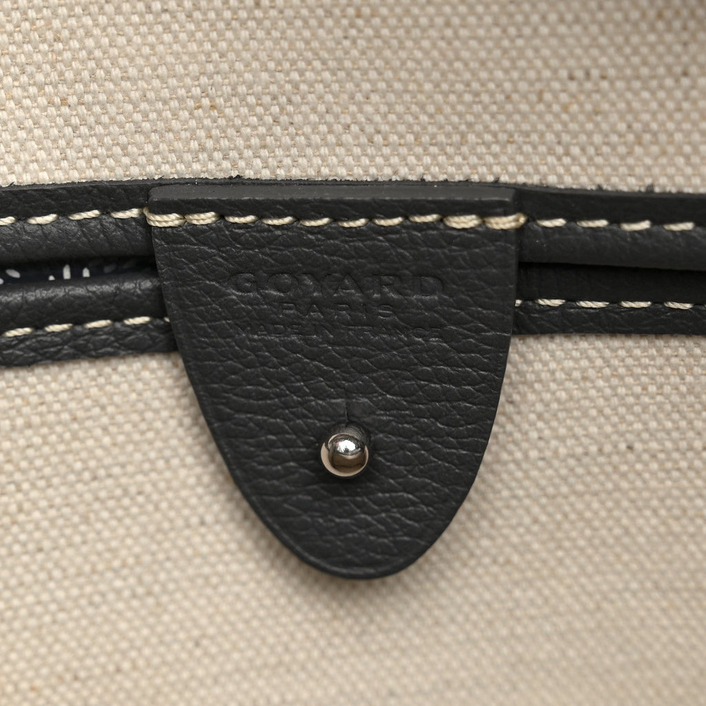 GOYARD Artois PM Tote Bag – Grey Chevron Canvas & Leather Trim