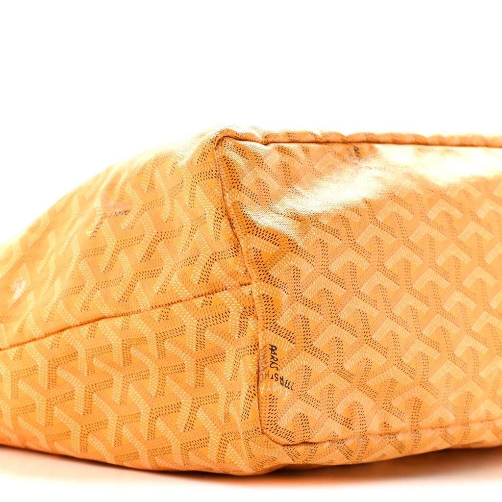 GOYARD Saint Louis PM Tote Bag – Yellow Chevron Canvas & Leather Trim