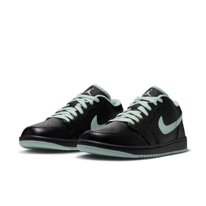 Air Jordan 1 Low Sneakers – Black & Mint Green