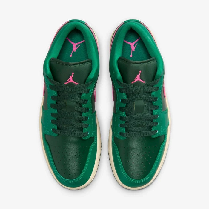 Air Jordan 1 Low Sneakers – Green & Pink