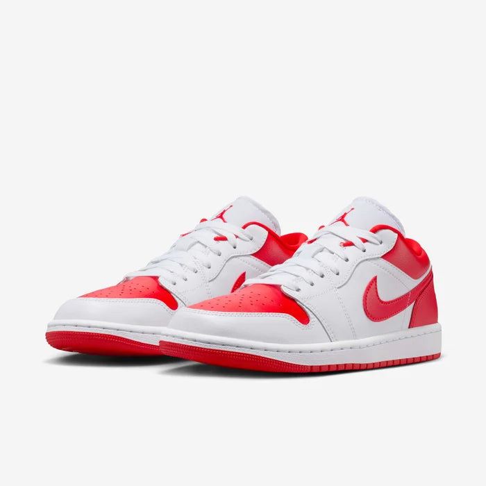 Air Jordan 1 Low Red & White Sneakers