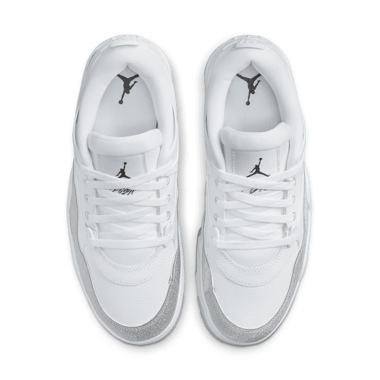 Air Jordan 4 RM White Silver Glitter