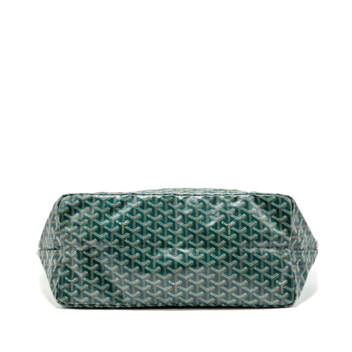 Saint Louis-Style GM Tote - Green Canvas & Calfskin Goyard