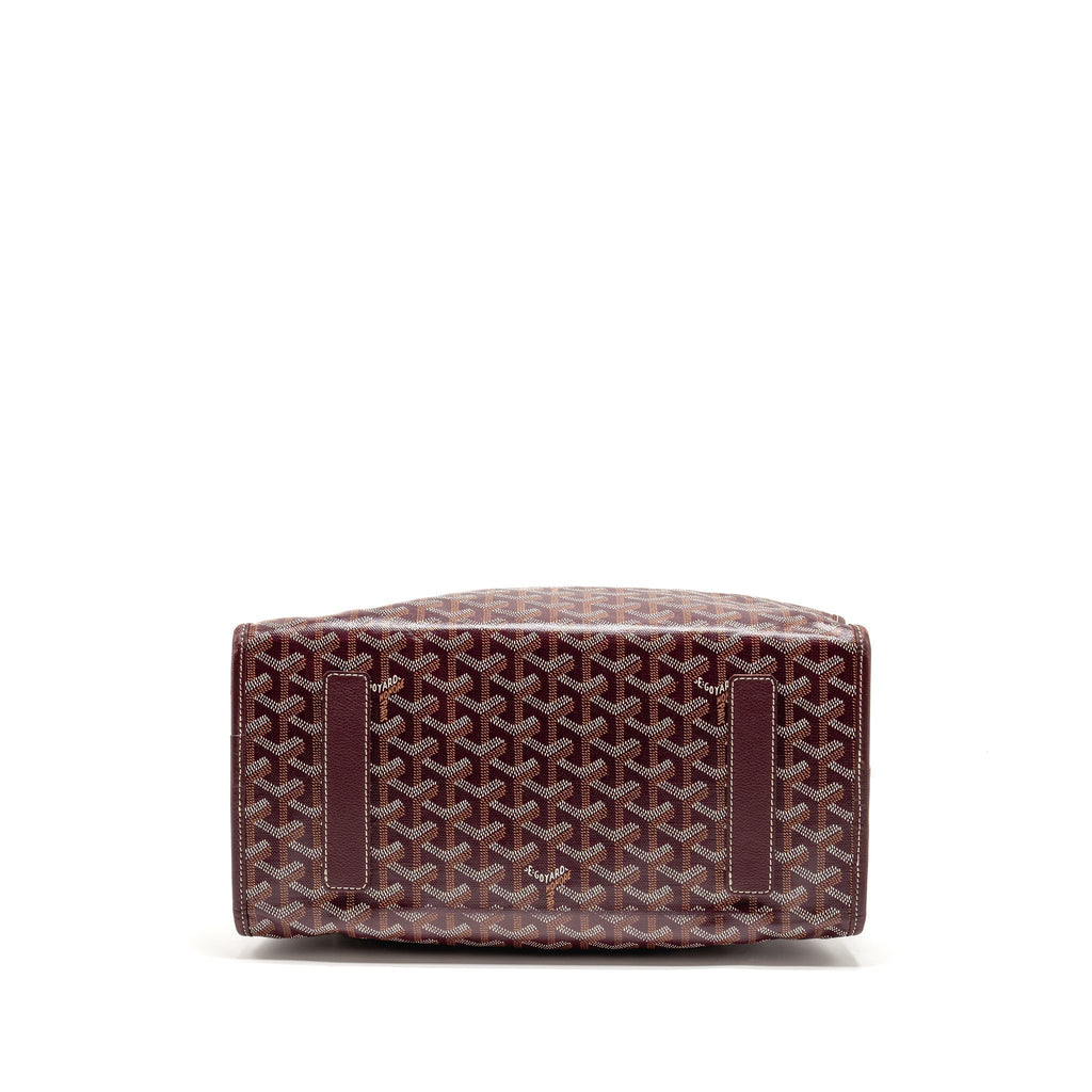 Goyard Saint Léger Backpack – Burgundy Goyardine Canvas, Silver Hardware
