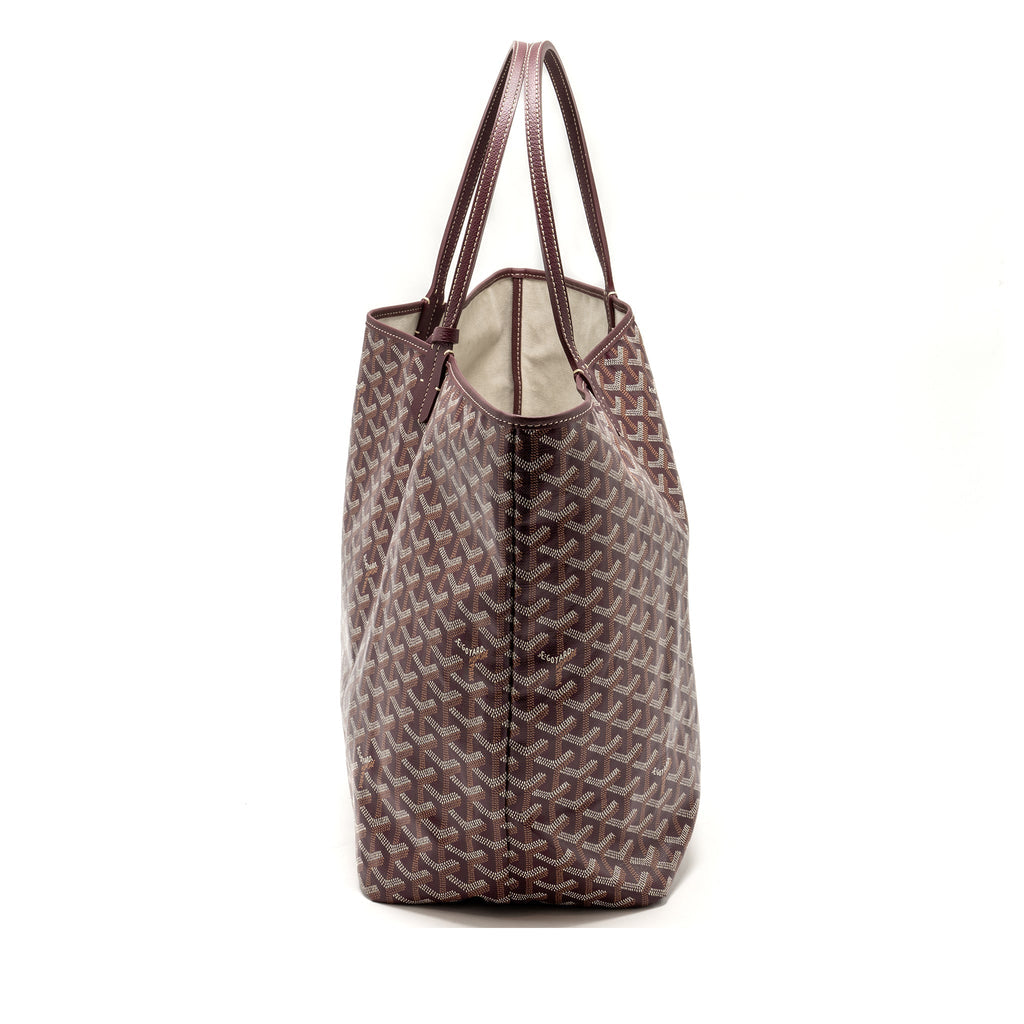 Goyard Saint Louis GM Tote Bag – Burgundy Goyardine Canvas & Calfskin, Silver Hardware