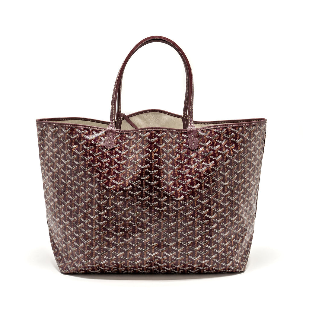 Goyard Saint Louis GM Tote Bag – Burgundy Goyardine Canvas & Calfskin, Silver Hardware