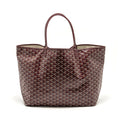 Goyard Saint Louis GM Tote Bag – Burgundy Goyardine Canvas & Calfskin, Silver Hardware