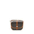 Goyard Belvedere PM Messenger Bag – Black & Tan Goyardine Canvas & Calfskin, Silver Hardware