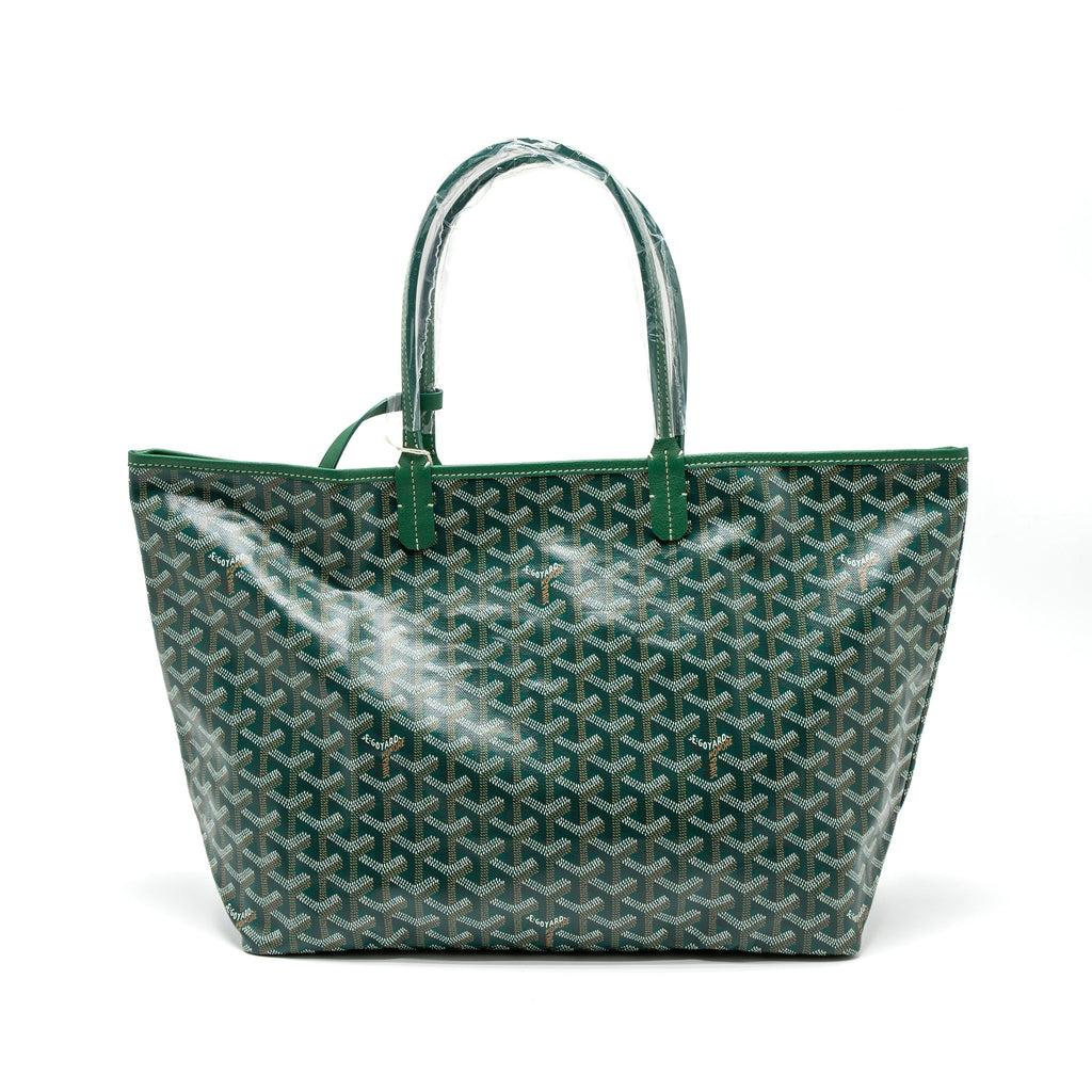Goyard Saint Louis PM Tote Bag – Green Goyardine Canvas, Silver Hardware