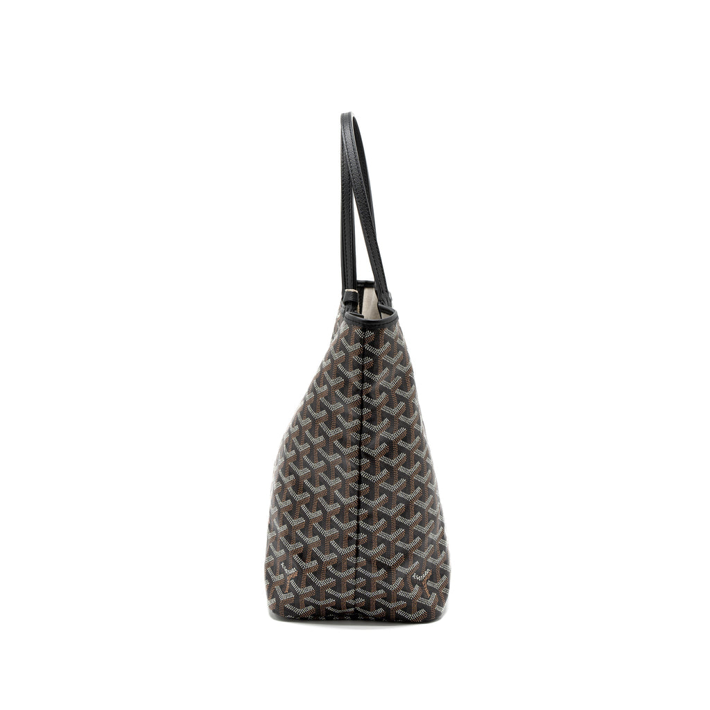 Goyard Saint Louis PM Tote Bag – Black Multicolour Goyardine Canvas, Silver Hardware