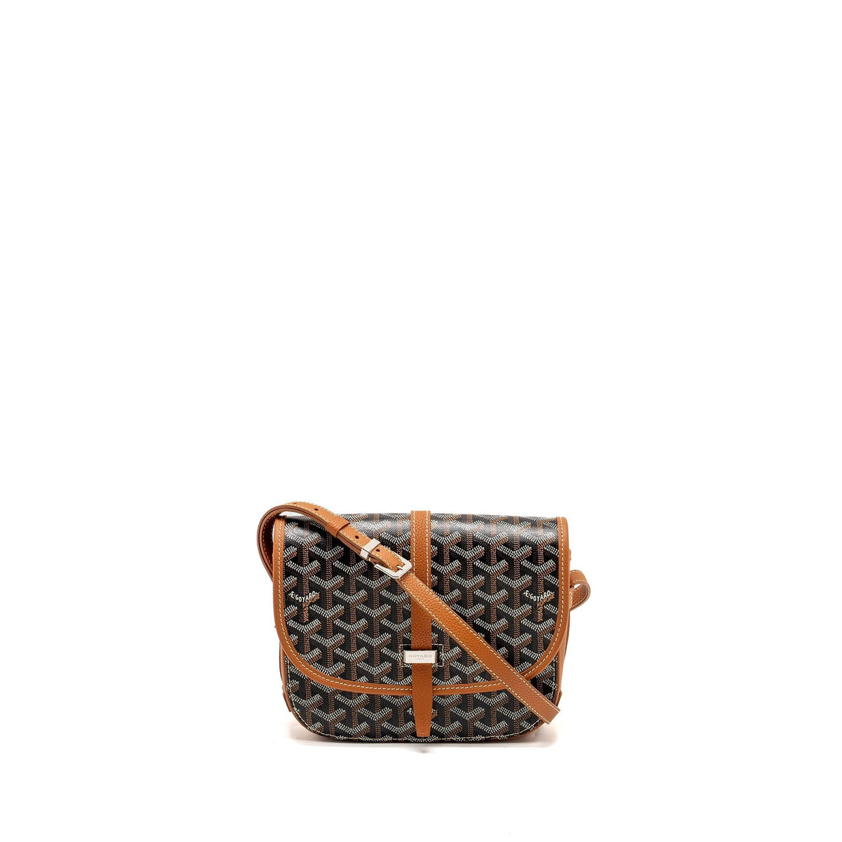 Goyard Belvedere PM Messenger Bag – Brown Goyardine Canvas & Leather, Silver Hardware