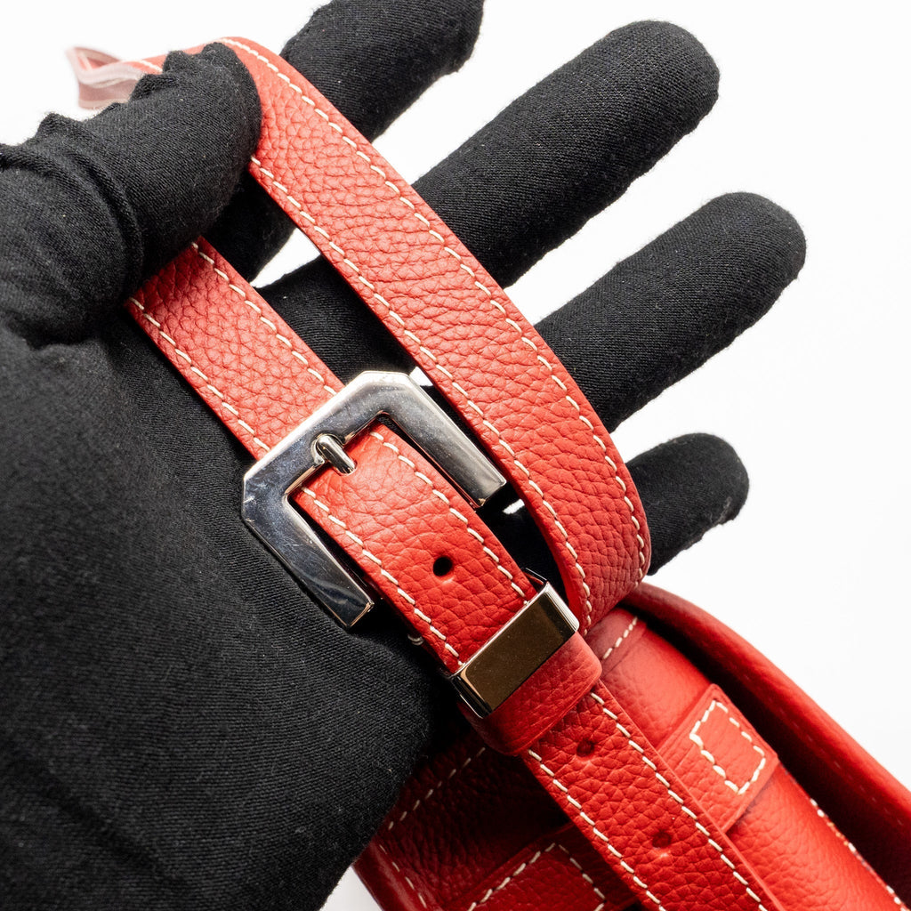 Goyard Belvedere MM Messenger Bag – Red Goyardine Canvas & Calfskin, Silver Hardware