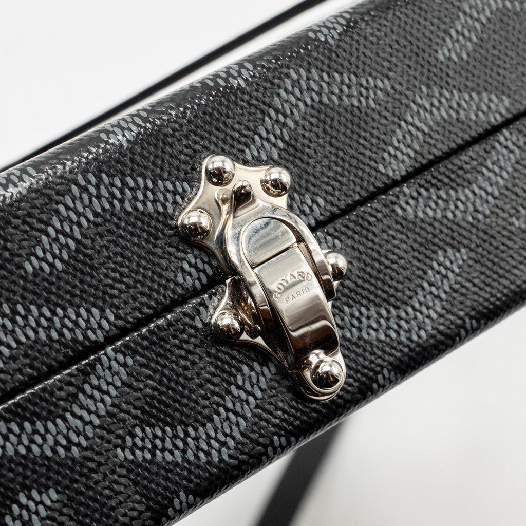 Goyard Minaüdière Trunk Bag – Black Goyardine Canvas, Silver Hardware