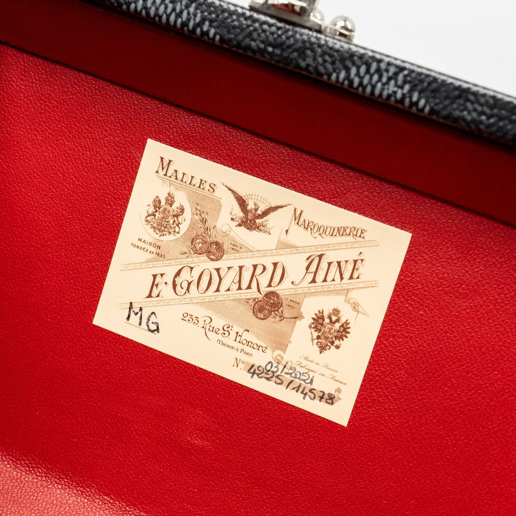 Goyard Minaüdière Trunk Bag – Black Goyardine Canvas, Silver Hardware