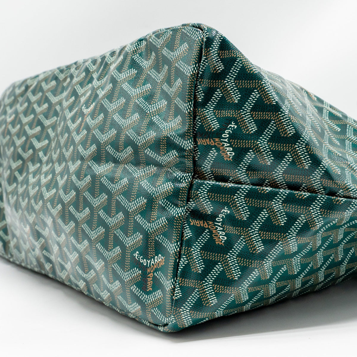 Saint Louis-Style GM Tote - Green Canvas & Calfskin Goyard