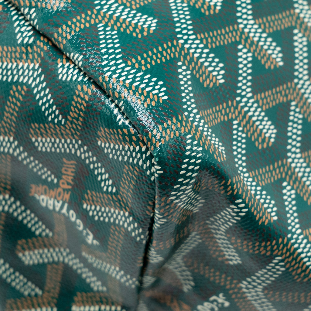 Saint Louis-Style GM Tote - Green Canvas & Calfskin Goyard