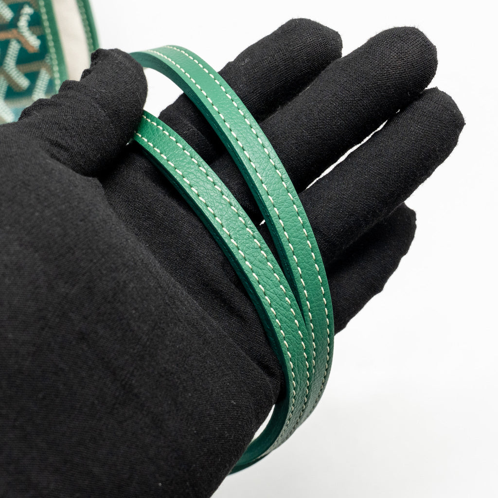 Saint Louis-Style GM Tote - Green Canvas & Calfskin Goyard