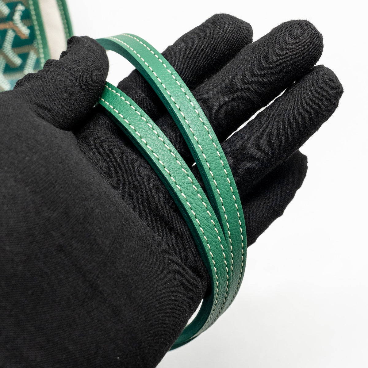 Saint Louis-Style GM Tote - Green Canvas & Calfskin Goyard