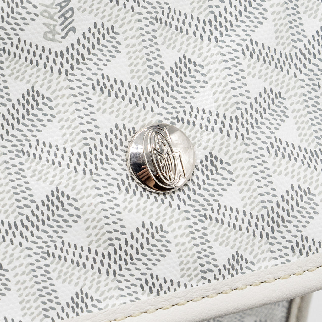Goyard Saint Léger Backpack – White Goyardine Canvas, Silver Hardware