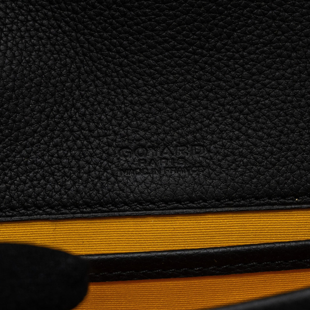 Goyard-Style Messenger Bag - Black Calfskin & Canvas