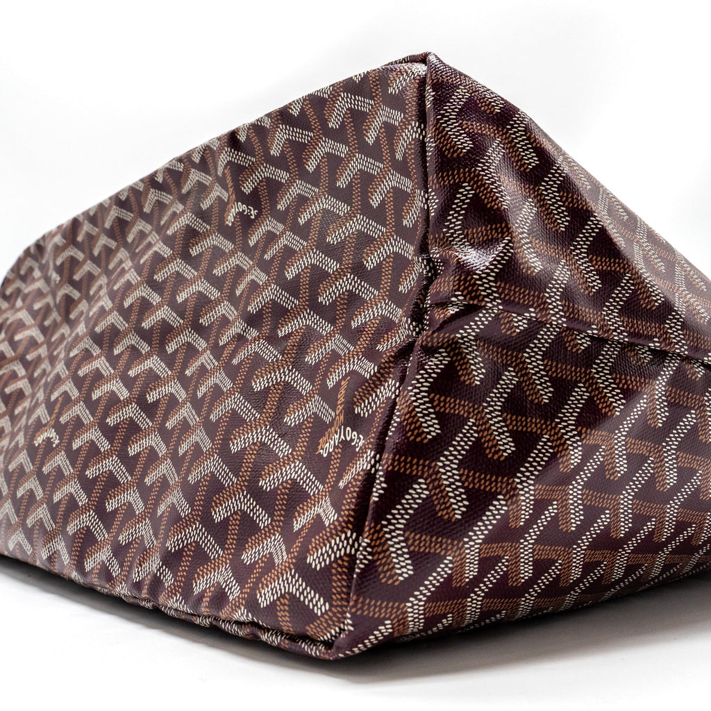 Goyard Saint Louis GM Tote Bag – Burgundy Goyardine Canvas & Calfskin, Silver Hardware