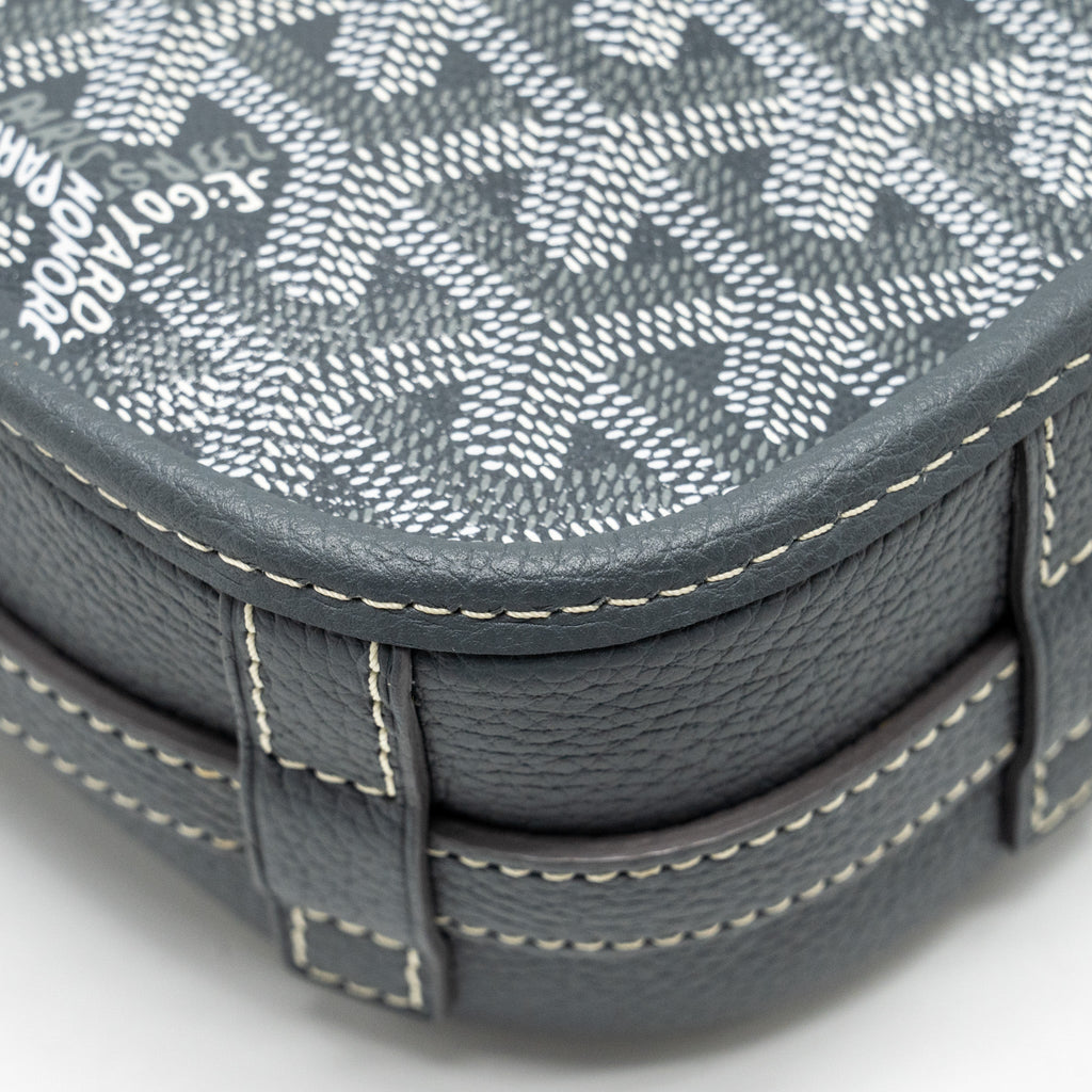 Goyard Belvedere PM Messenger Bag – Grey Goyardine Canvas & Calfskin, Silver Hardware