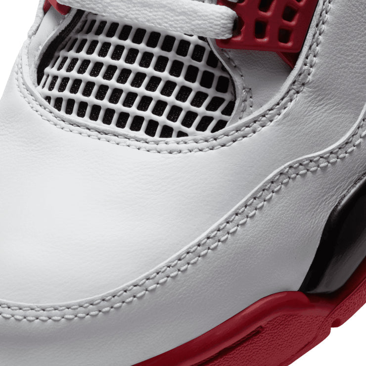 Air Jordan 4 Retro Fire Red – White & Red Sneakers