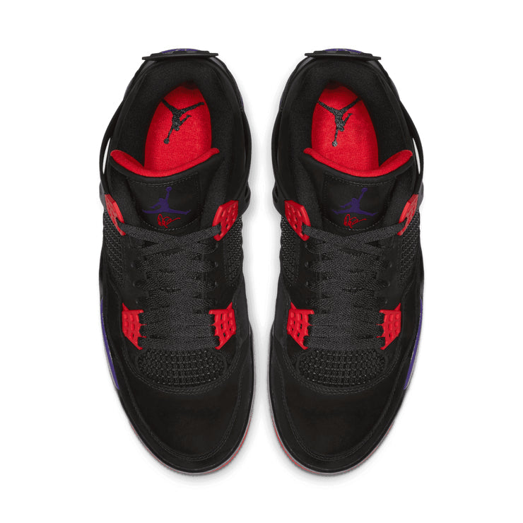 Air Jordan 4 Retro Sneakers – Black, Purple & Red