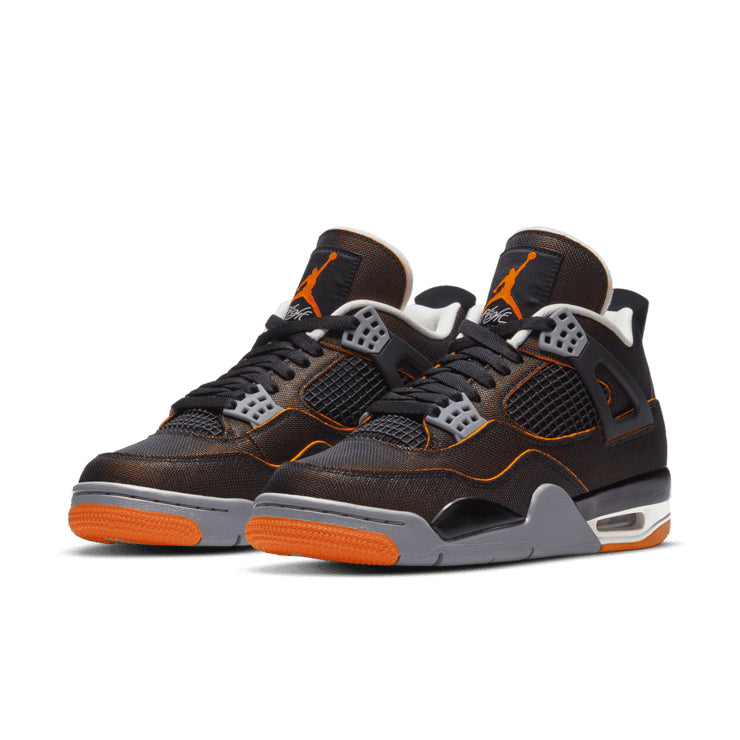 Air Jordan 4 Retro Starfish – Black & Orange Sneakers
