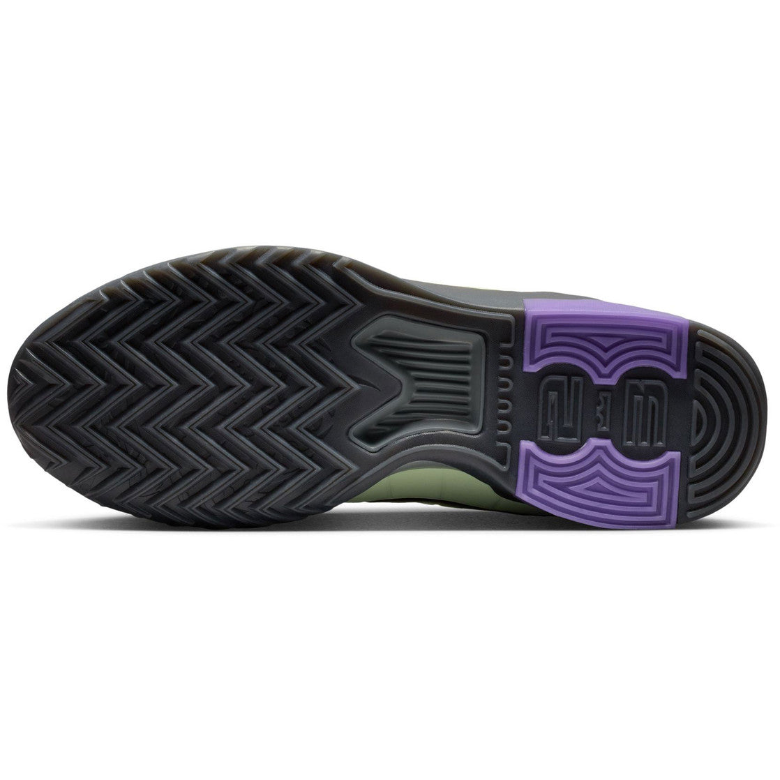 Nike Light Green Low-Top Sneakers – Black & Purple Accents