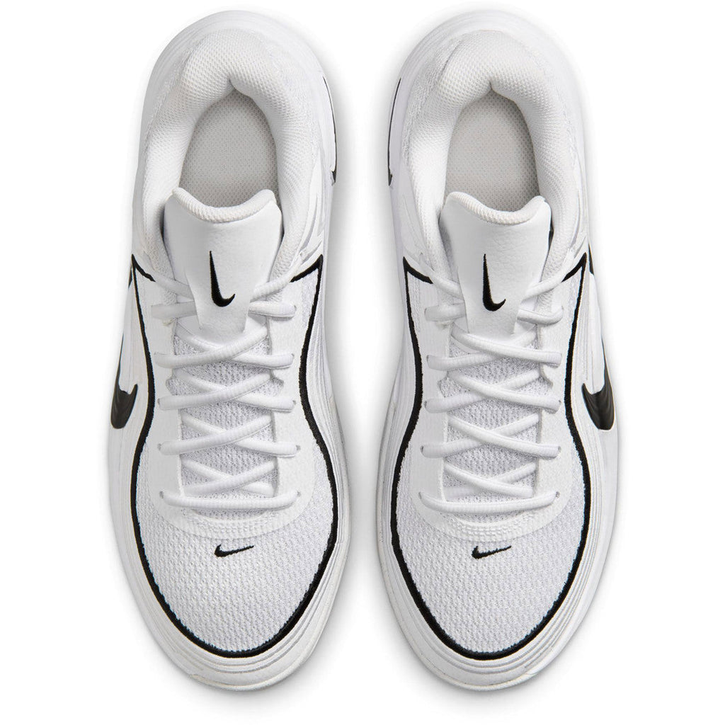 Nike White Low-Top Lace-Up Sneakers with Black Accents