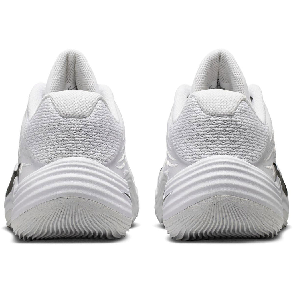 Nike White Low-Top Lace-Up Sneakers with Black Accents