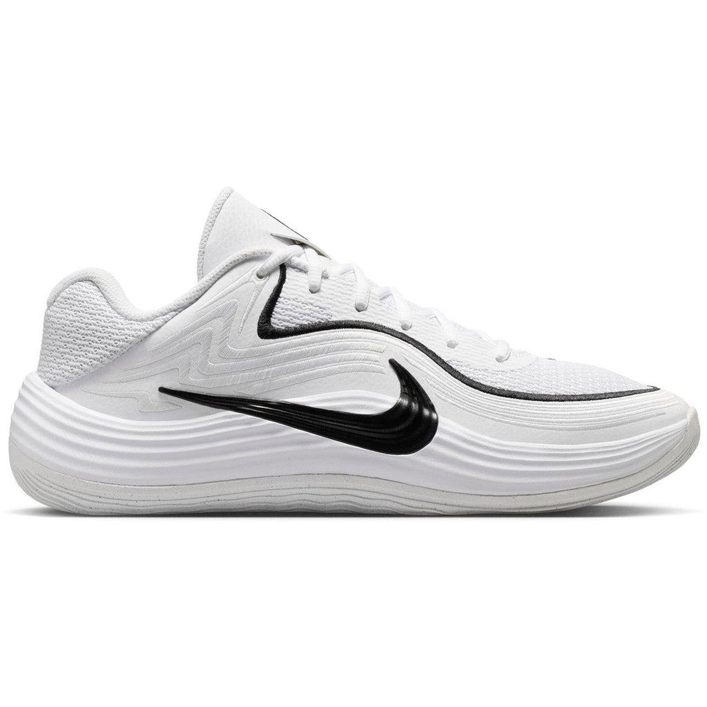 Nike White Low-Top Lace-Up Sneakers with Black Accents