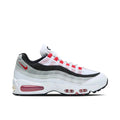 Nike Air Max 95 White & Grey Sneakers with Red Accents