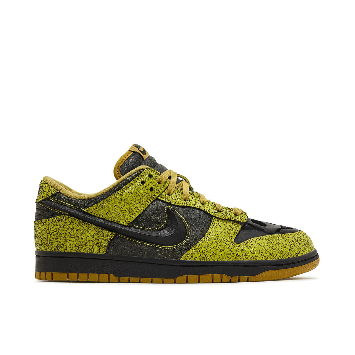 Nike Dunk Low Yellow & Black Crackle-Effect Sneakers
