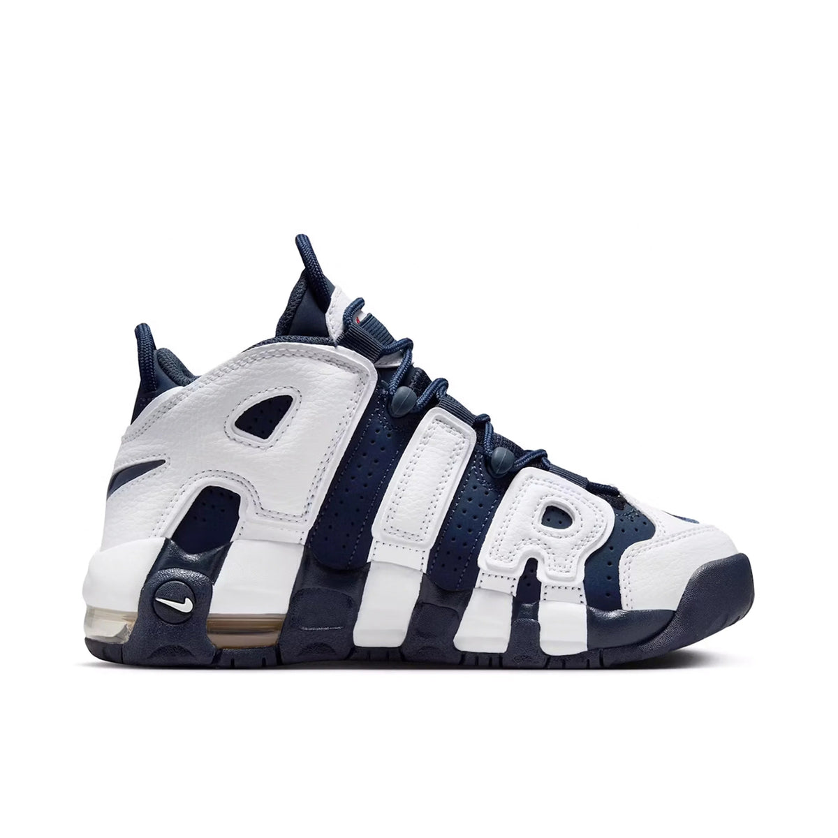 Nike Air More Uptempo Navy & White Sneakers