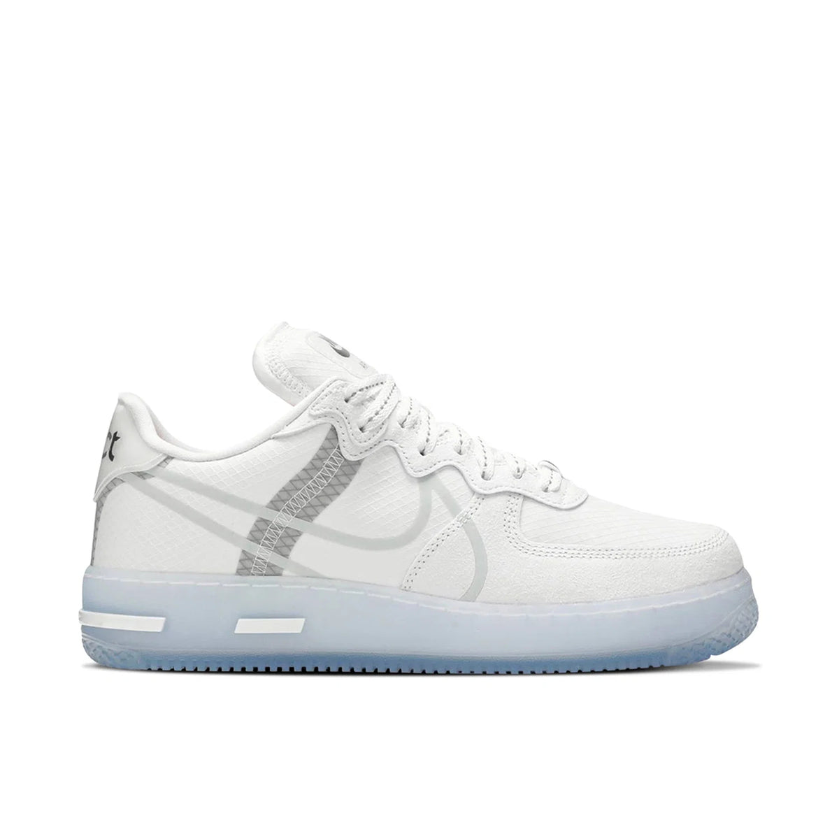 Nike Air Force 1 Low White Sneakers with Icy Blue Sole