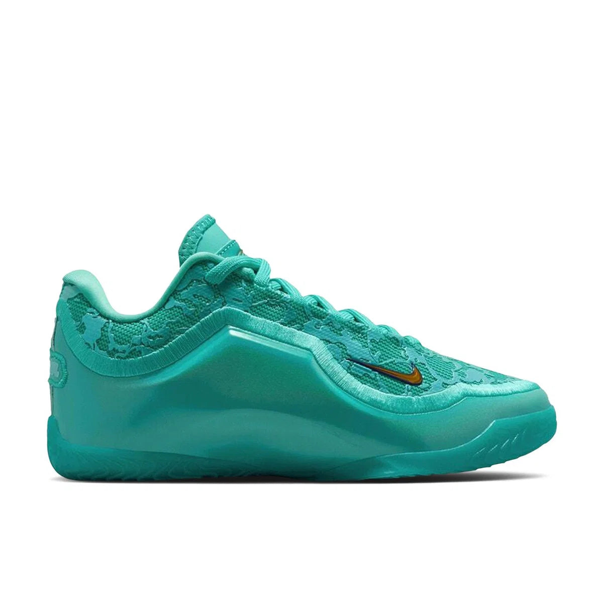 Nike Teal Low-Top Sneakers with Gold-Tone Swoosh