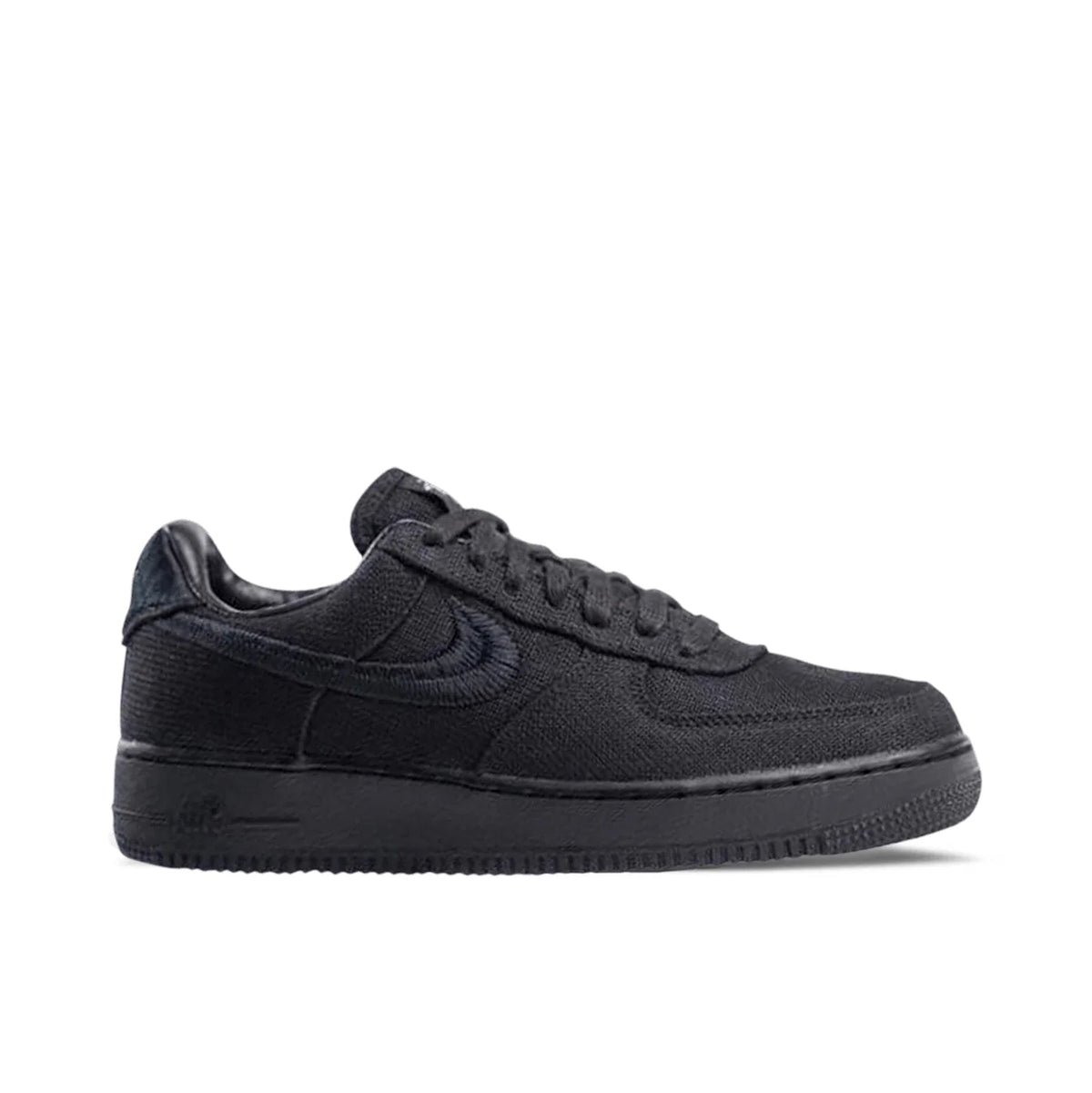 Nike Air Force 1 Low All-Black Textured Sneakers