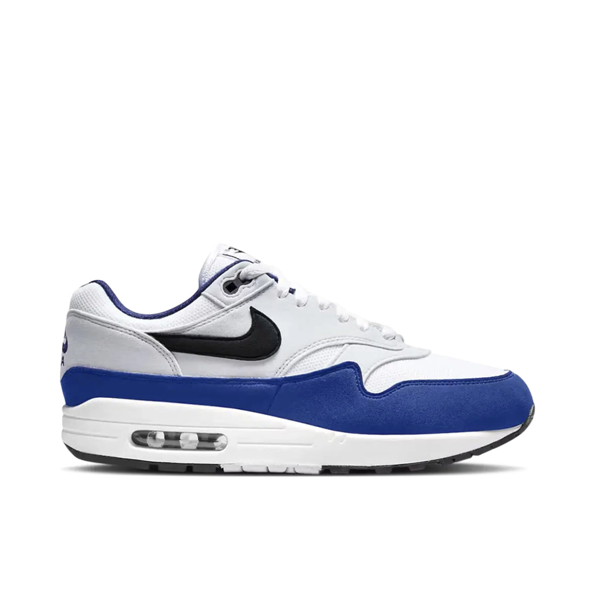 Nike Air Max 1 White & Royal Blue Sneakers