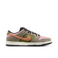 Nike Dunk Low Leopard-Print Sneakers with Pink & Olive Panels