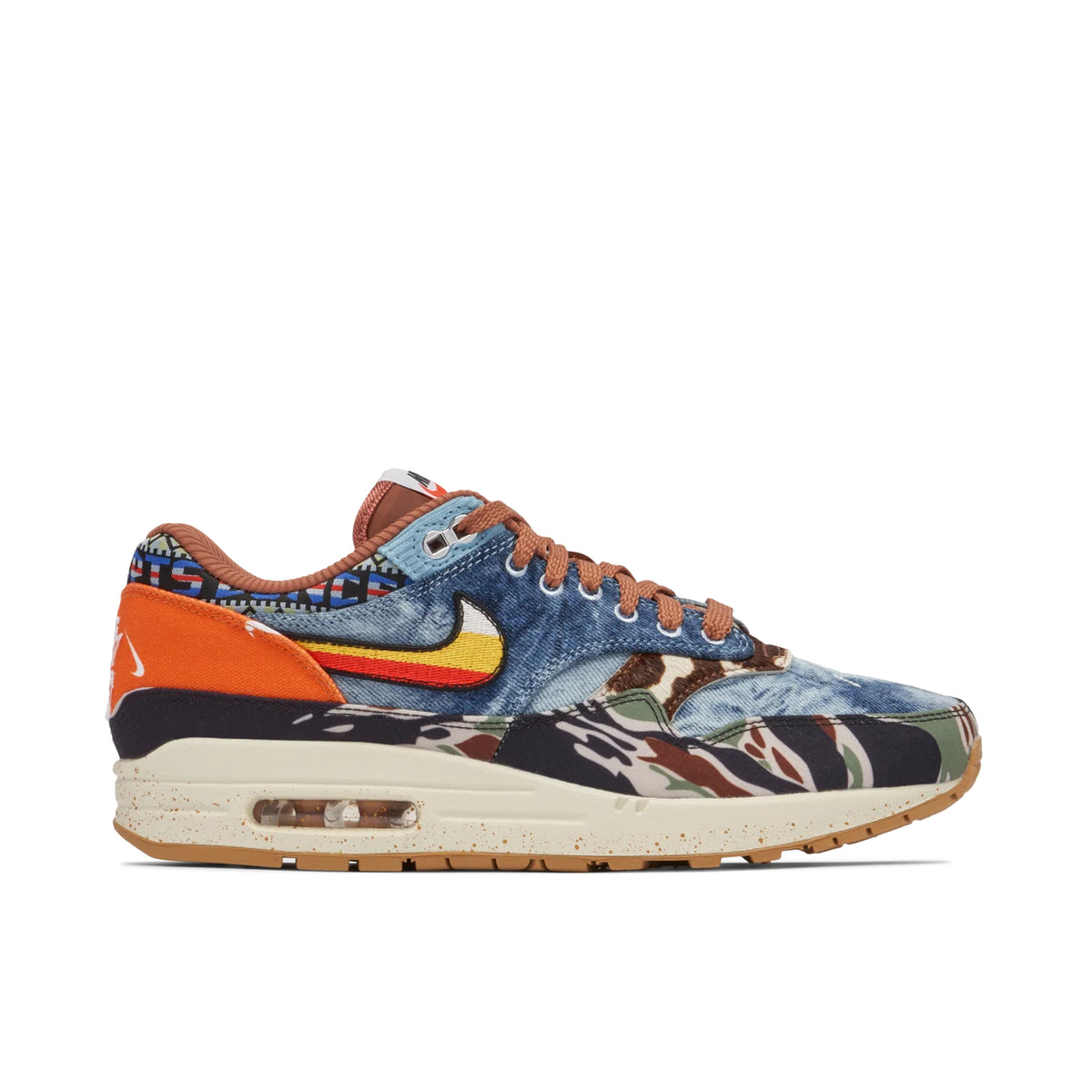 Nike Air Max 1 Denim & Camo Patchwork Sneakers