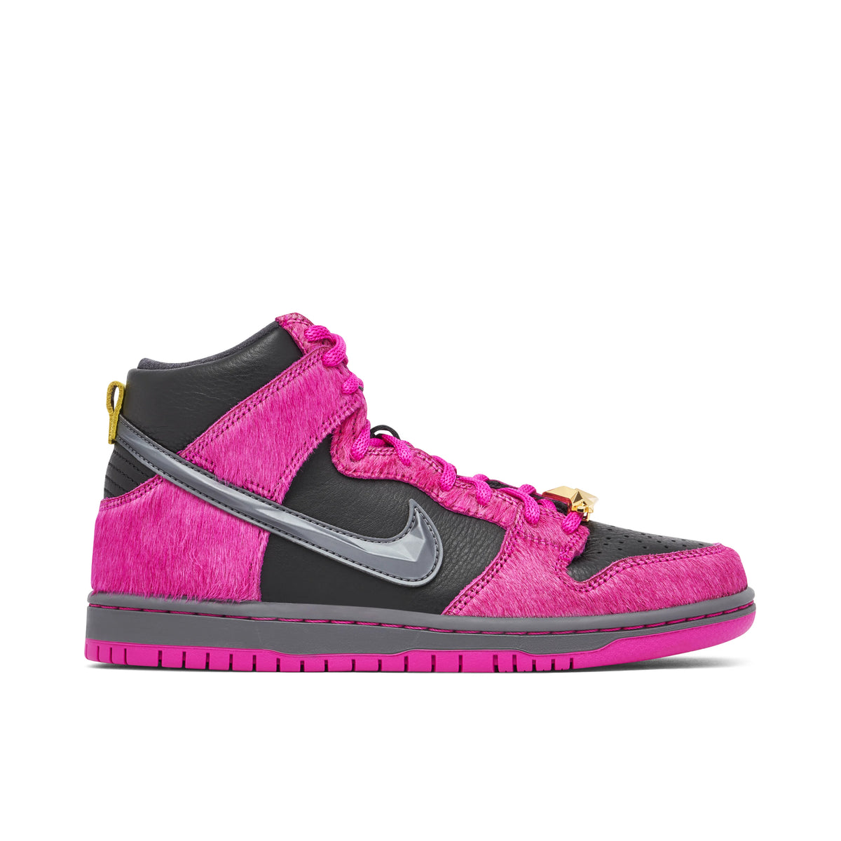 Nike Dunk High Pink & Black Textured Sneakers