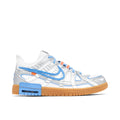 Nike White, Silver & Light Blue Sneakers with Gum Sole